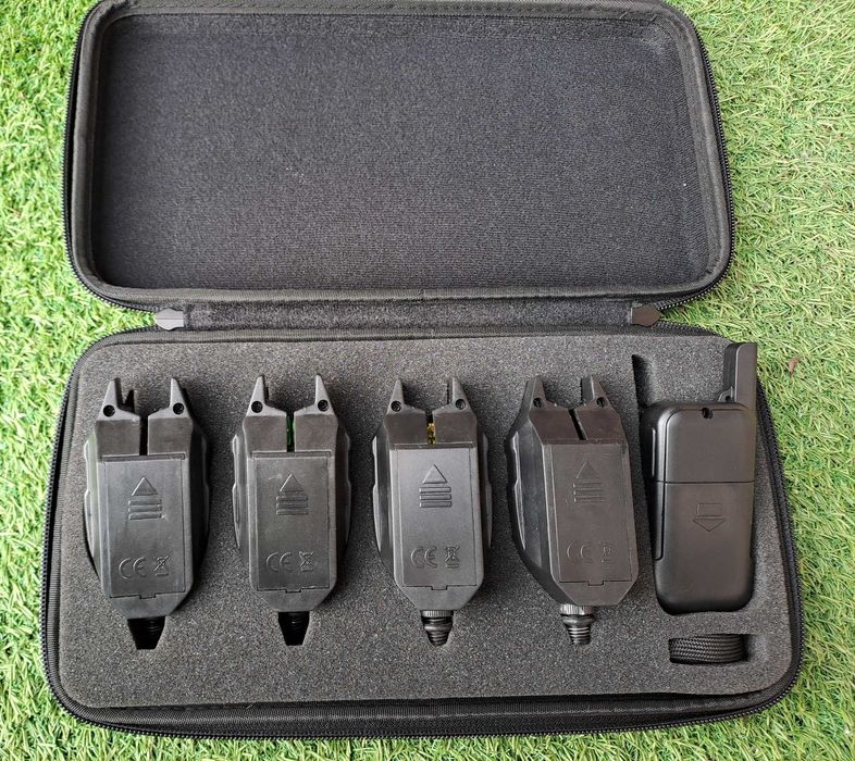 Set 4 avertizori/ avertizori pescuit cu stație