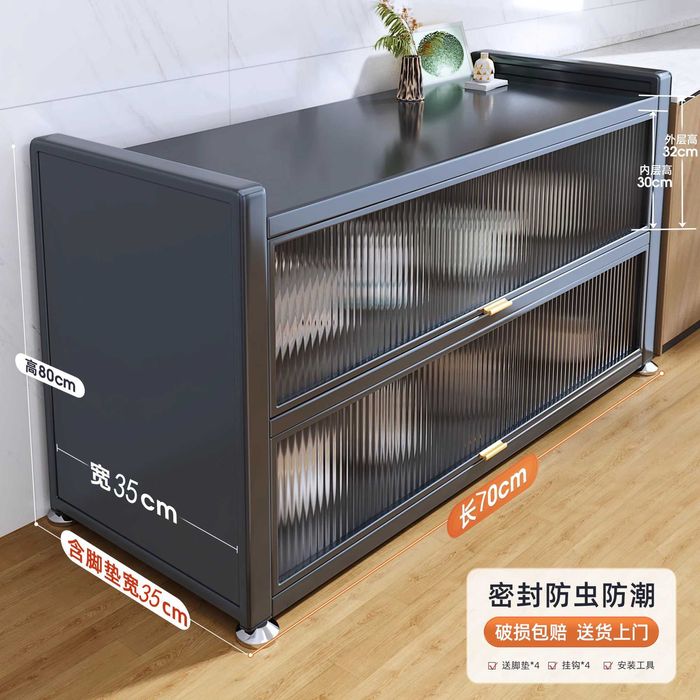 ошхона шкафлари шаффоф эшиклар билан / ошхона жавонлари эшиклари билан