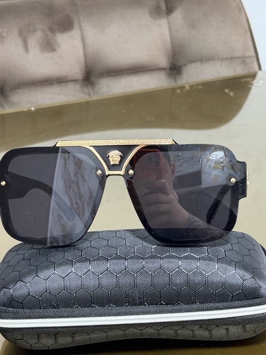 Ochelari de soare Versace Style – Design Exclusiv Black & Gold