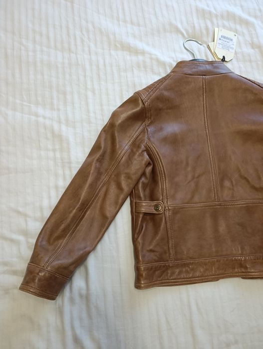 Детско кожено яке от естествена кожа Massimo dutti