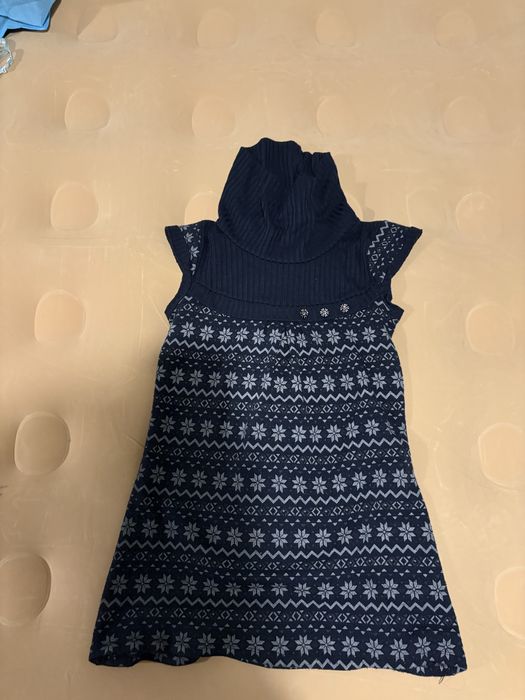 Поло на снежинки тъмносиньо