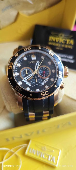 Мужскиие часы Invicta 6981 Pro Diver Quartz 48 мм Gold б/у..
