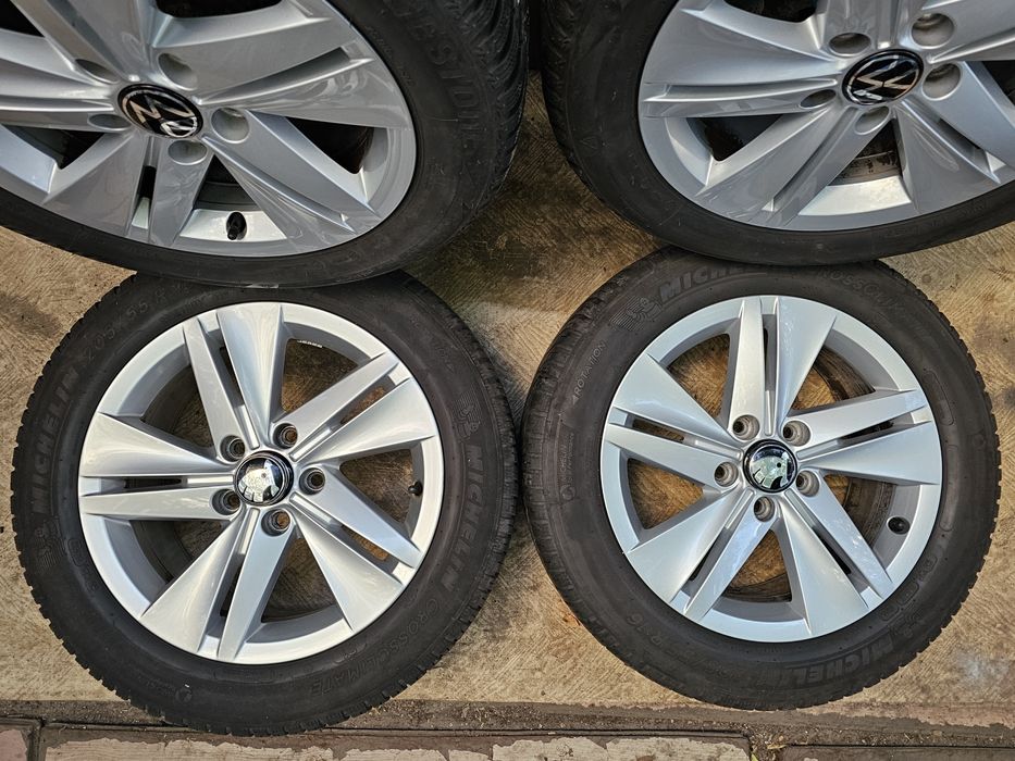Jante aliaj 16" Skoda 3/4 Volkswagen cu anvelope iarna MS  205 55 16