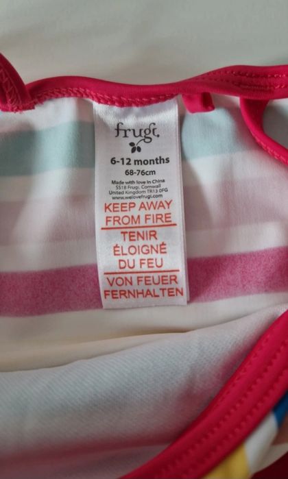 Costum de baie bebe nou Frugi marimea 6 12 luni