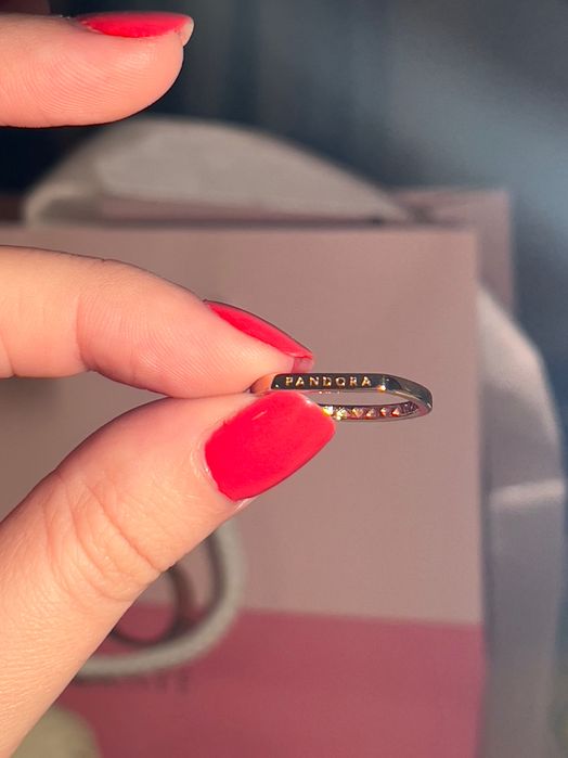 Inel Pandora placat cu aur 18K, NOU, în ambalaj original