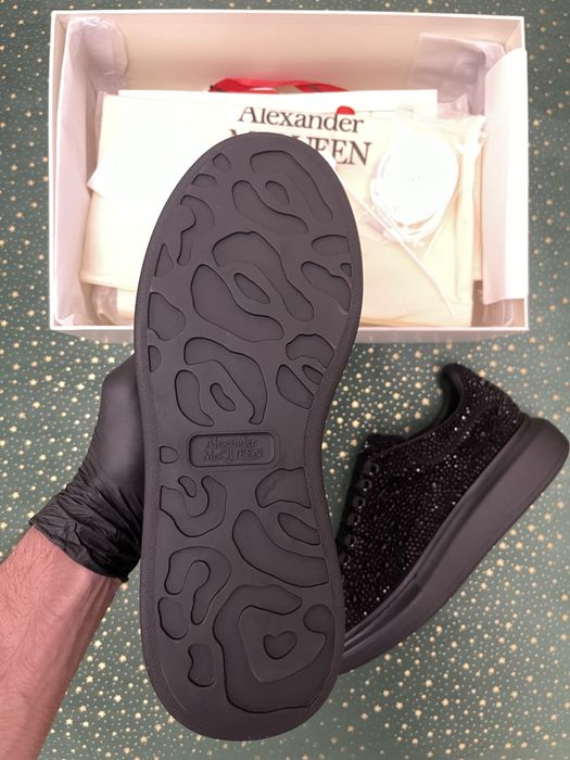 Alexander McQueen Black Crystal Classic Sole Ultra Premium Quality