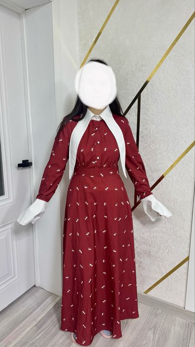 красное вечернее платье