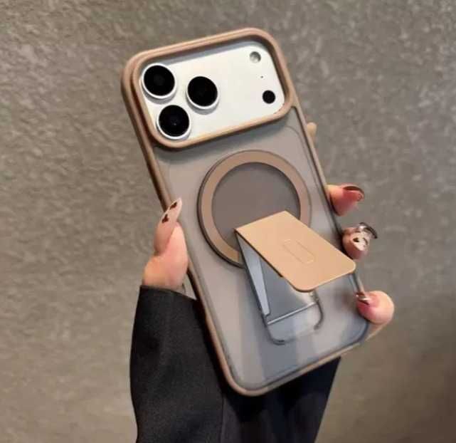Husa de protectie cu MagSafe si Suport Birou Pliabil pentru iPhone 16 Pro