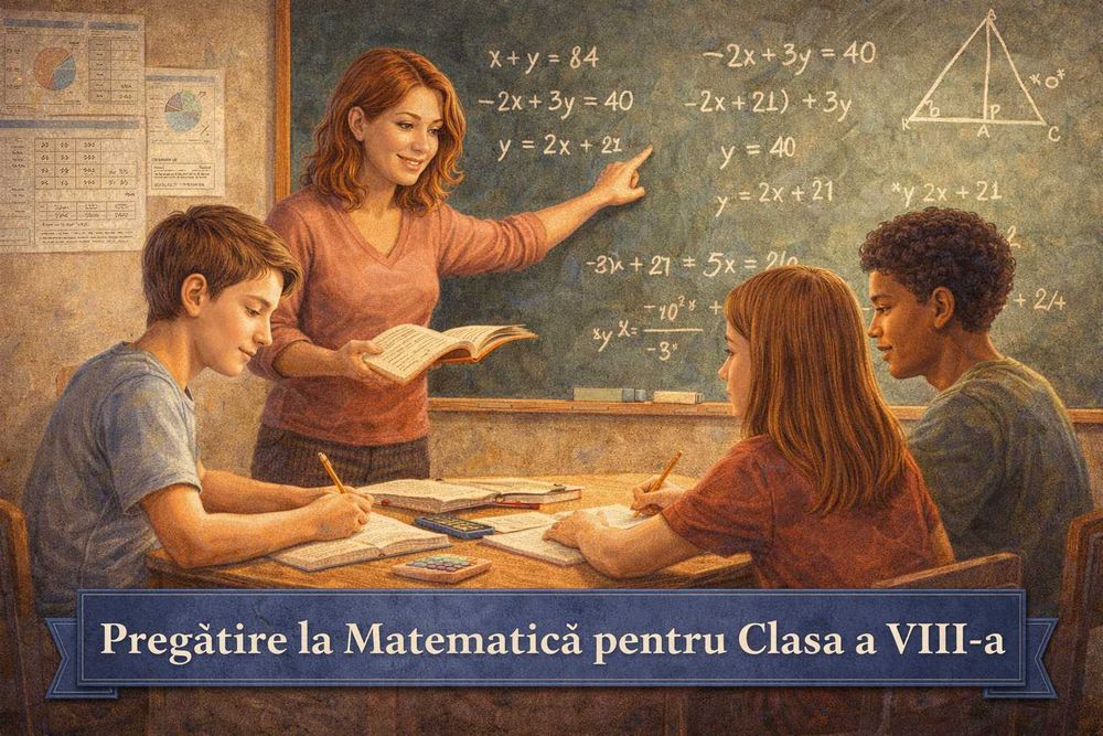 Meditații matematică clasa a VIII-a, la sediu sau on-line