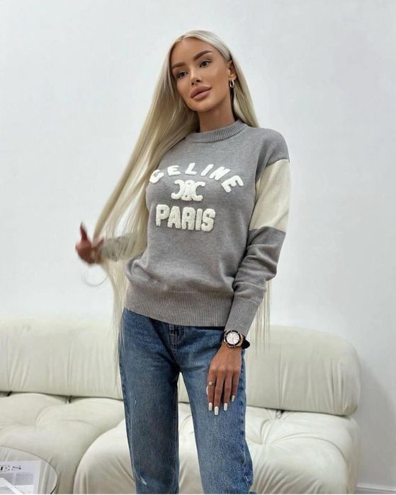 Дамски пуловер сив