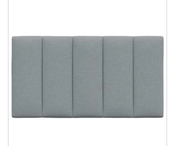 Pernă tăblie de pat, Hanko, gri deschis, 90 cm, material textil