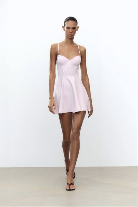 Розова рокля зара