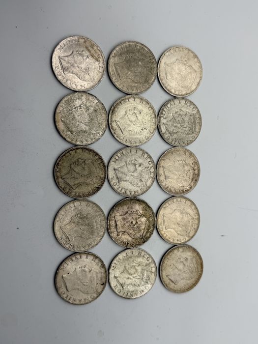 Monede romania 500 de lei 1944 Argint 700 Lot 15 buc