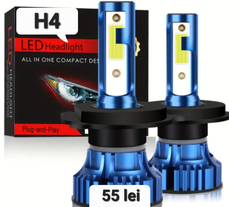 Becuri LED H4 9003 HB2 Canbus 20000LM set 2buc