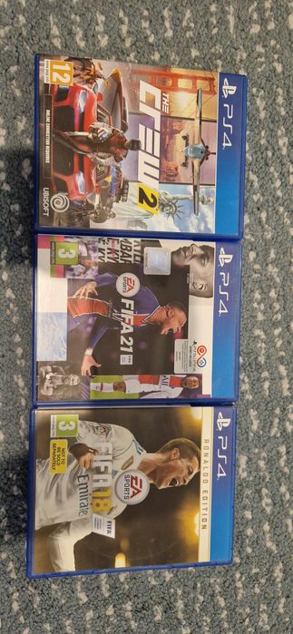 Fifa 18, fifa 21, the crew 2   ps 4