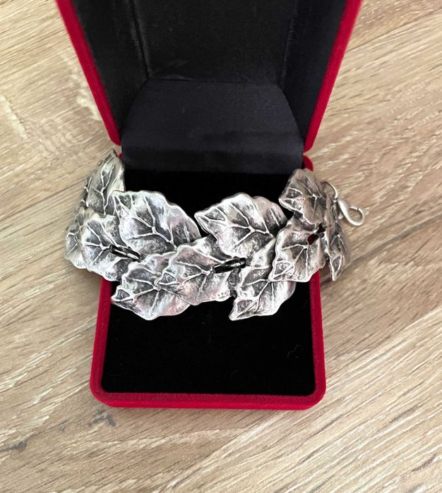 Brățară gablonz reglabilă, model frunze