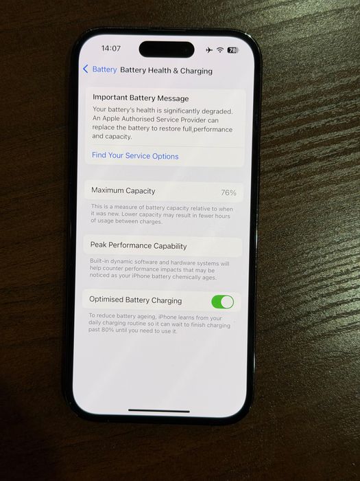 iPhone 14 Pro 76% battery