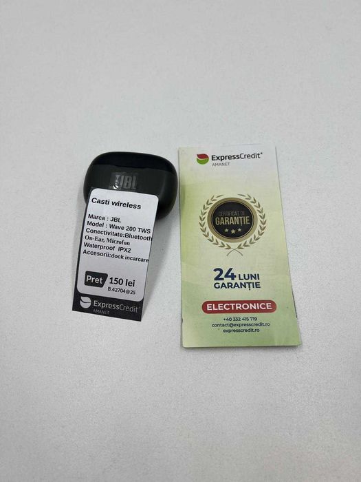 Casti Wireless JBL Wave 200 TWS (Ag25 Belvedere B.42704) Garantie 2 ani!