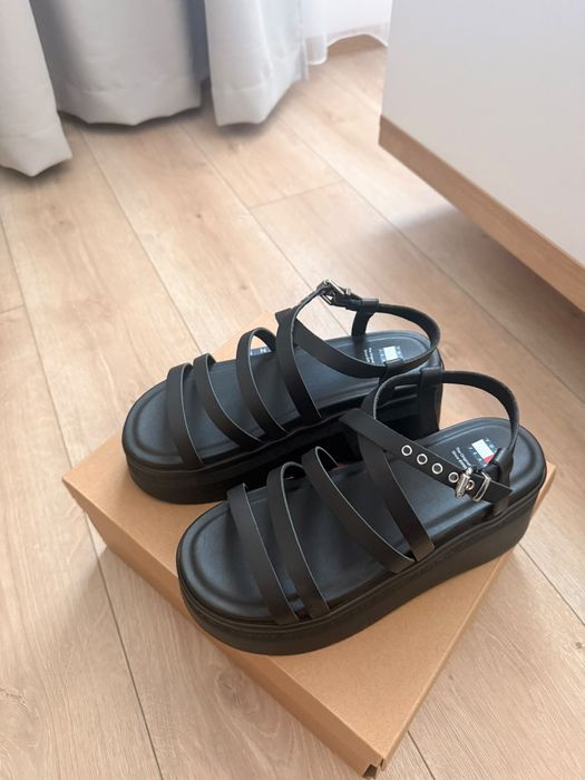Sandale Tommy Jeans din piele naturala