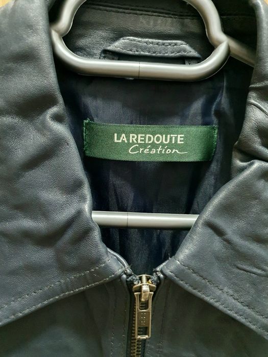 Geaca piele bleumarin