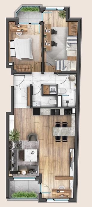 Прекрасен Тристаен апартамент в затворен комплекс в Надежда 2