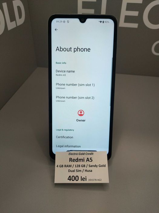 Xiaomi Redmi A5 4GB RAM/128GB/Sandy Gold ID1578-AG2