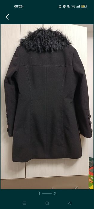 Palton dama lana neagra