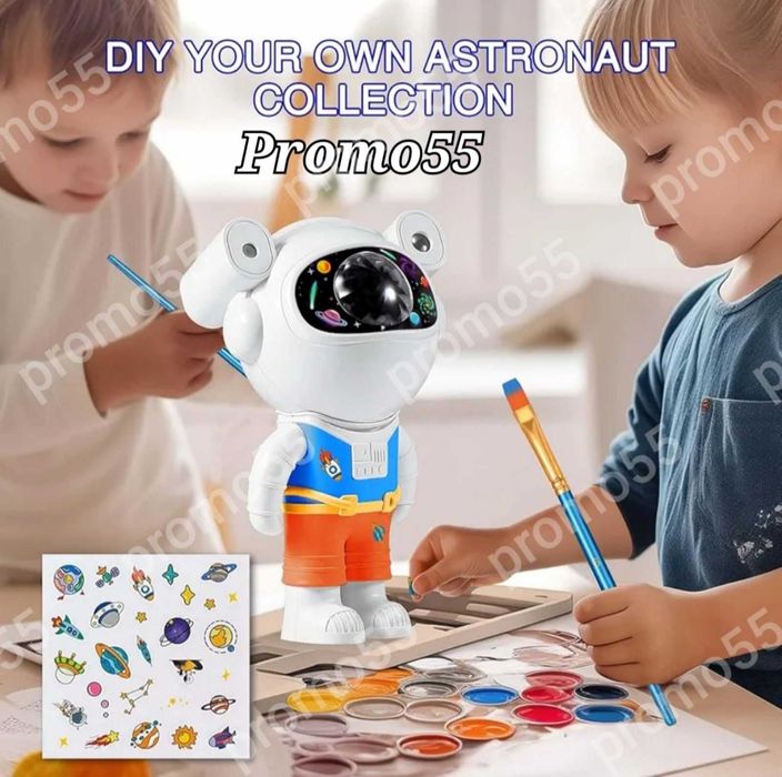 Детски Звезден Лед Проектор Астронавт с Дистанционно, Блутуут, Музика