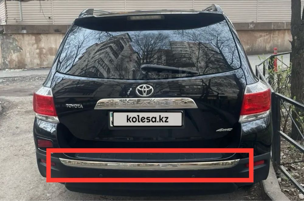 Toyota Higlander накладка на бампер хайландер молдинг бампера