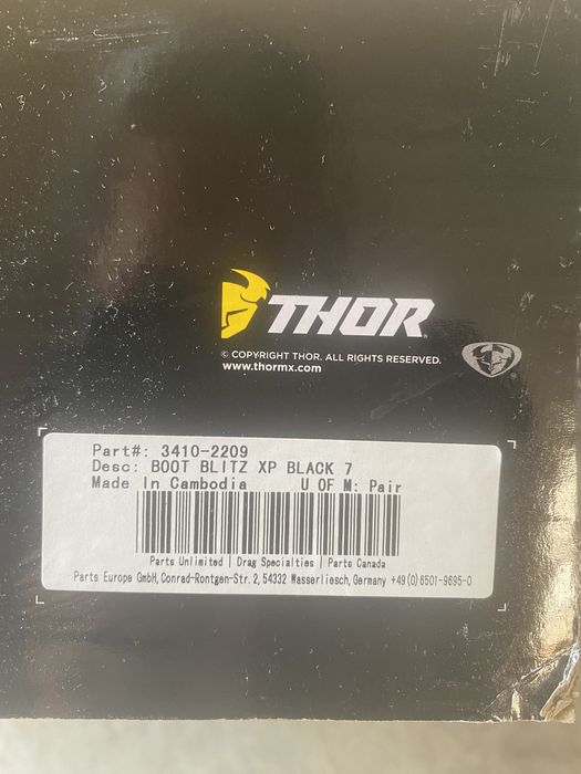 Ботуши Thor Blitz xp atv