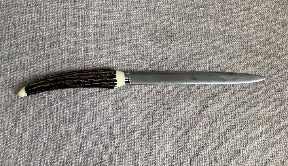 Cutit cu lama dubla de 15 cm - vechi - colectie - cadou