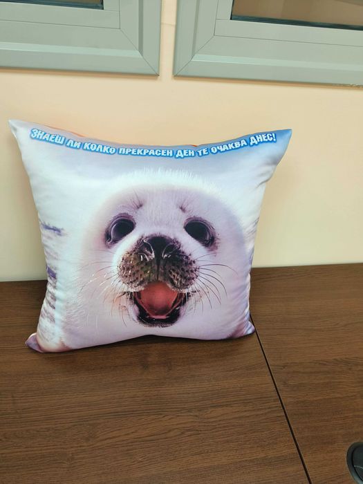 Възглавница със снимка 40 х 40 см. Възглавничка Бебешка детска