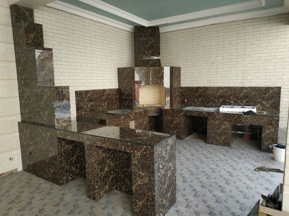 СТРОИТЕЛЬСТВО Летней кухни Камин. Очаги.