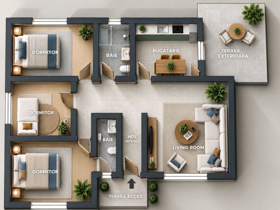 Casa de Vanzare Breazu, Aleea Pădurii, 4 Camere, 85 mp utili, 430 mp teren, Porti Automatizate, Drum Privat, Predare la Cheie, Gata de Mutare