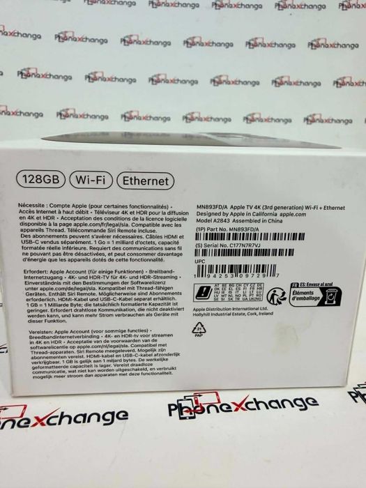 Apple TV 4K 3rd 128GB Wi-Fi+Ethernet Sigilat 51126