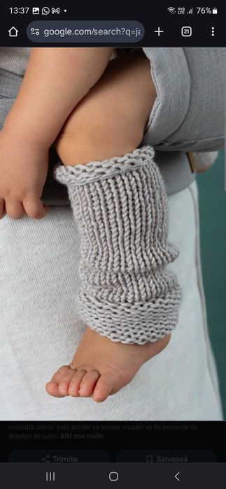 Ciorapei crosetati de lana, marimi bebe 0-12luni