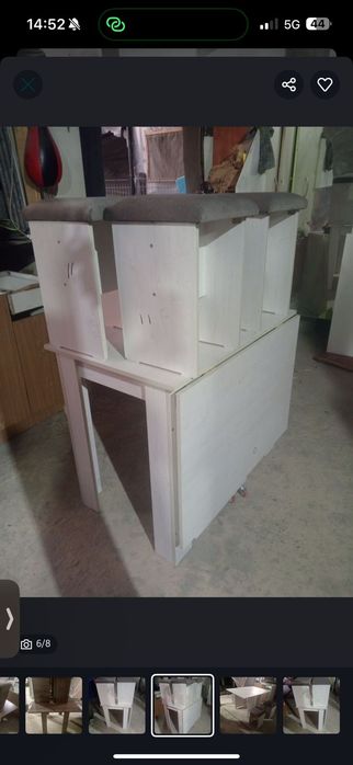 Продам кухонный стол новый +4 табуретки.