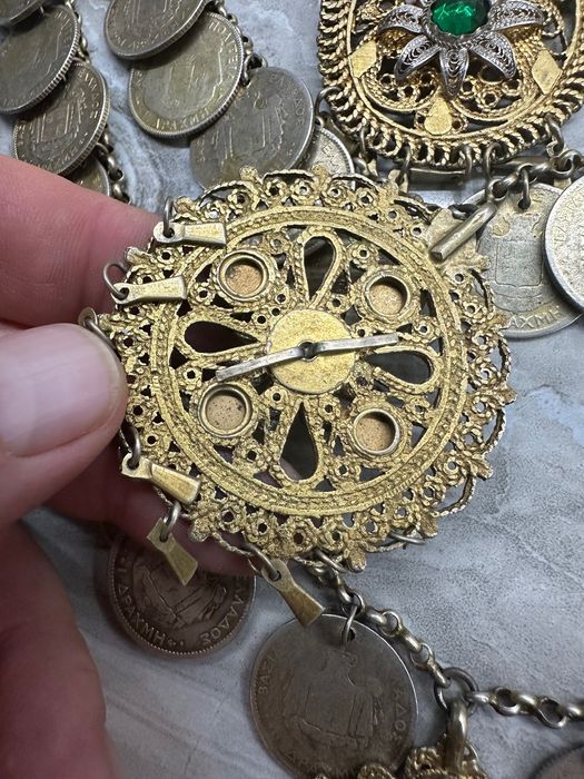 Възрожденски сребърен накит филигран позлата