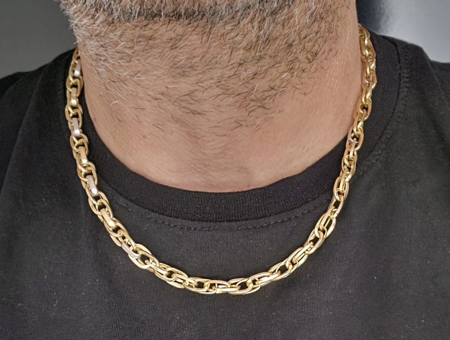 Златен ланец .Жълто-бяло злато