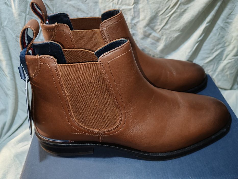 Стилни мъжки кларкове от естествена кожа TOMMY HILFIGER №43