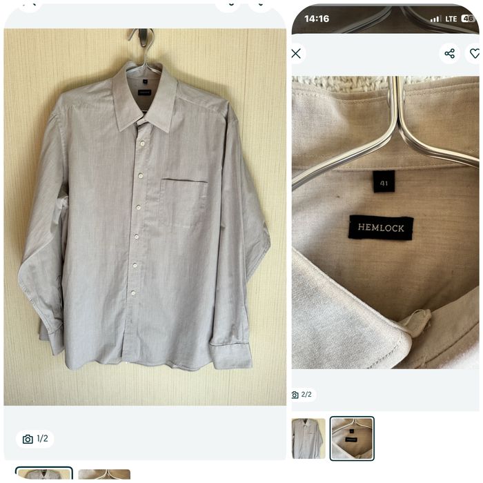 Мужские рубашки разные M, L-XL