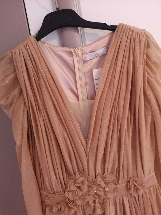 Rochie de ocazie bej lunga