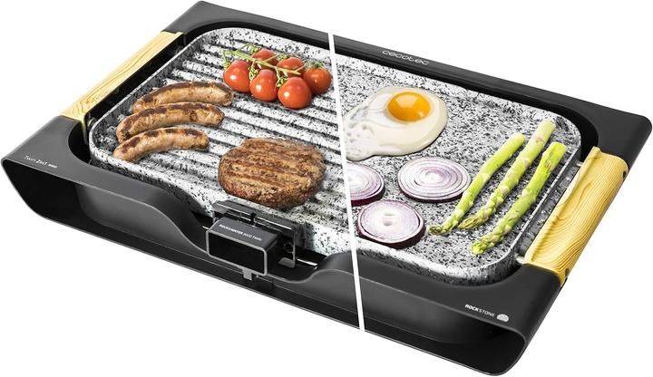 Електрическа скара с плочи за грил и гладка плоча 2 в 1 Cecotec 3000