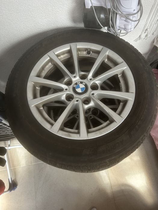 Set 4 jante aliaj BMW R16 5x120 cu anvelope 205/60 R16 – Michelin și Dunlop