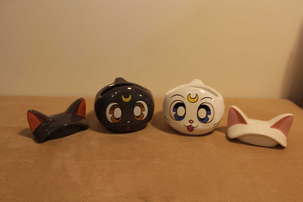 Чаши 3D Sailor Moon - Artemis и Luna (Комплект от 2 броя)