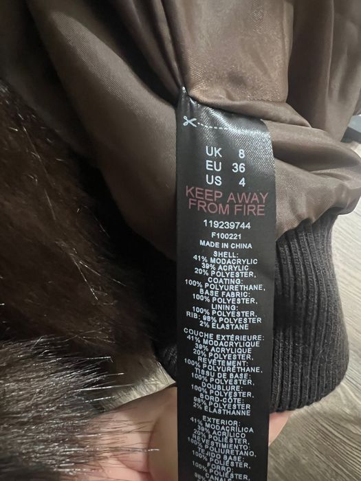 Jachetă scurtă de blană artificială!