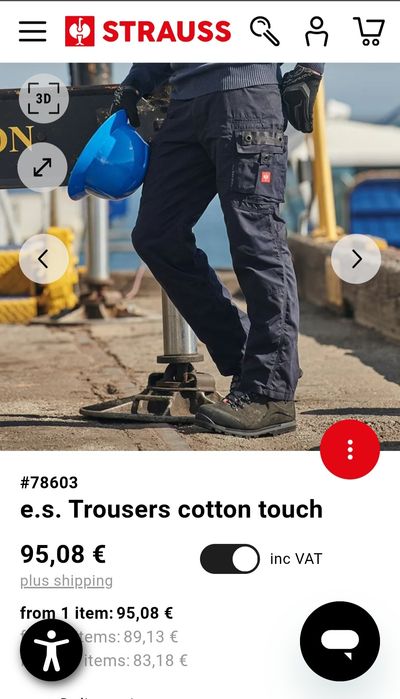 Pantaloni Engelbert Strauss R&T Cargo Pants Denim Workwear marimea 52 EU sau Nr. 26 ptr barbați