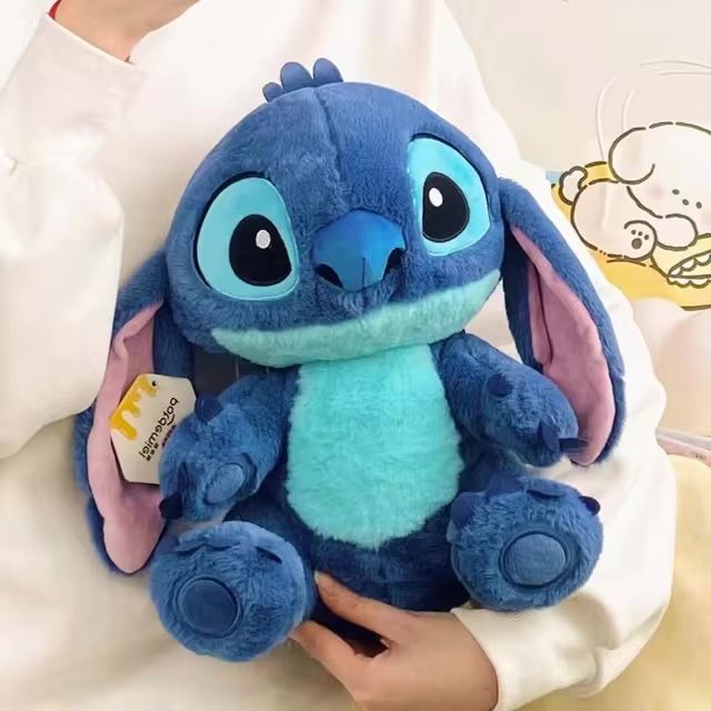 Голяма плюшена играчка Стич 35см, Пухкав плюшен Стич Lilo Stitch