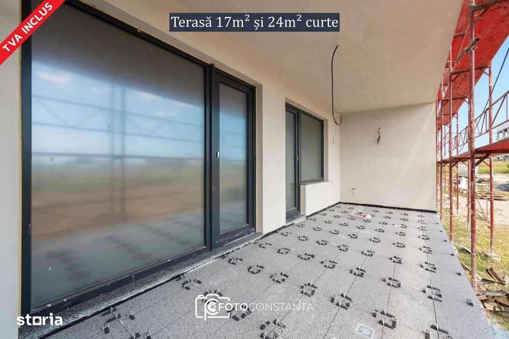 #Apartament 2 camere 53mpu + terasă 17mp + grădină 19mp | Costinești