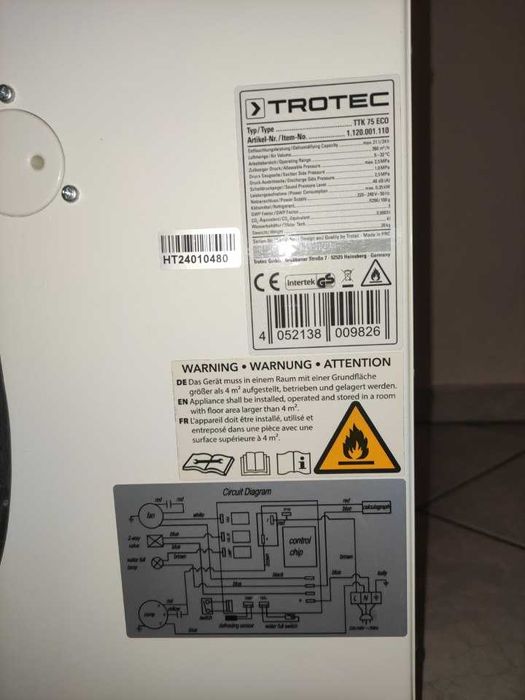 Trotec dezumificator model TTK 75 ECO